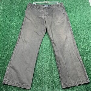 Vintage Old Navy Surplus Military Dark Brown Wide-Leg Baggy 37x28.5" Canvas Y2K